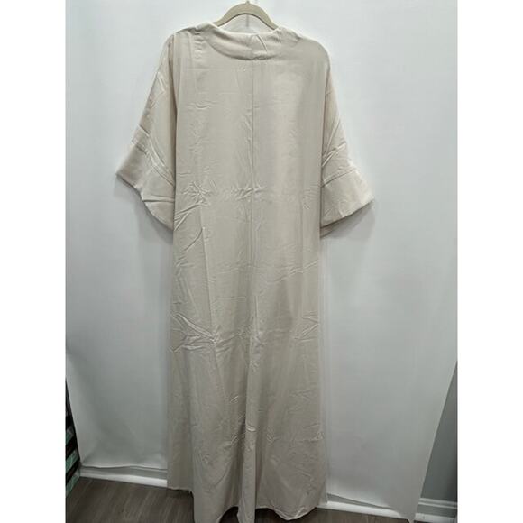 NWT Andrea Iyamah Womens Gamba Robe Kimono Swim Cover Up Beach Ivory One Size - Picture 9 of 13